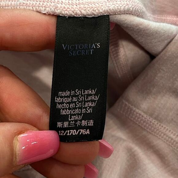 Victoria's Secret Leggings Mid-Rise Pockets Pull-On 100% Cotton Pink Size 12 - Picture 10 of 10